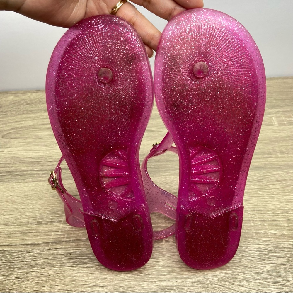 Kate Spade Pink Glitter Jelly Sandals Size 7 - Picture 4 of 8